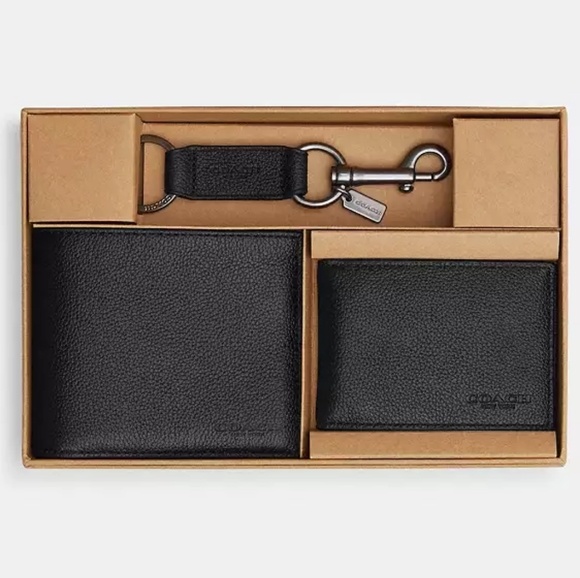 🖤 COACH Men's 3-in-1 Wallet Card Case & Key Fob Set #CS433 - Picture 6 of 6